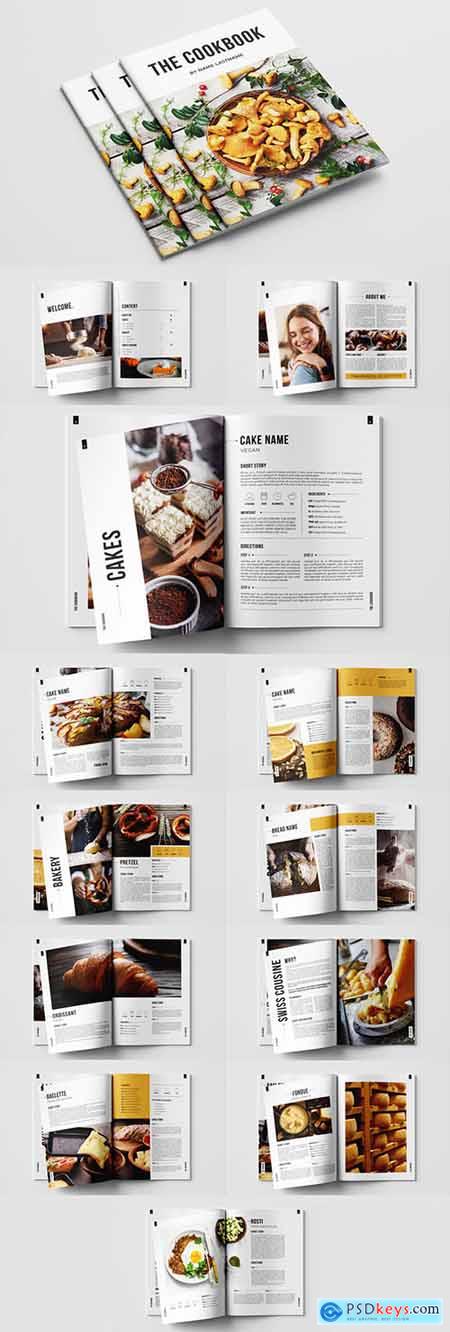 Cookbook Layout with Orange Accents 325823688