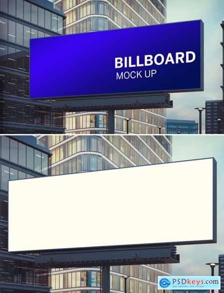 Large Horizontal Billboard in a City Mockup 261101269