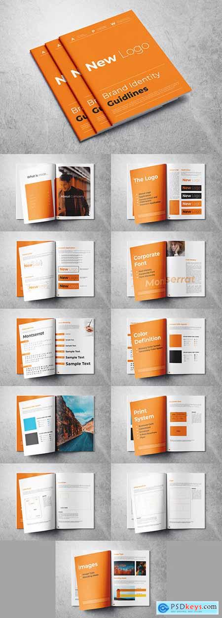 Orange and White Brand Guidline Brochure Layout 325823641