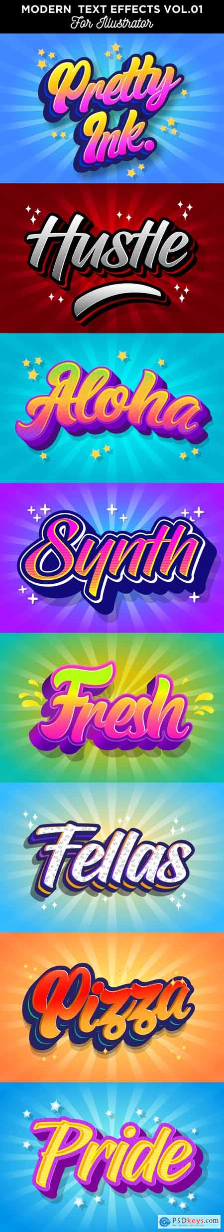 Modern Text Effects for Illustrator 23763814