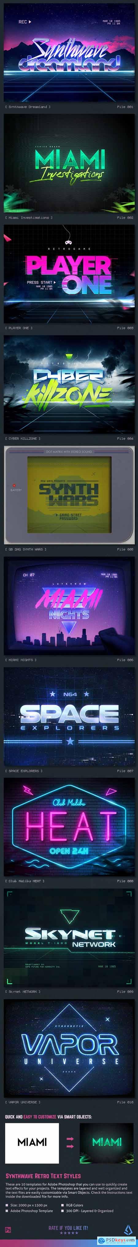 Synthwave 80s Retro Text Effects 23591831