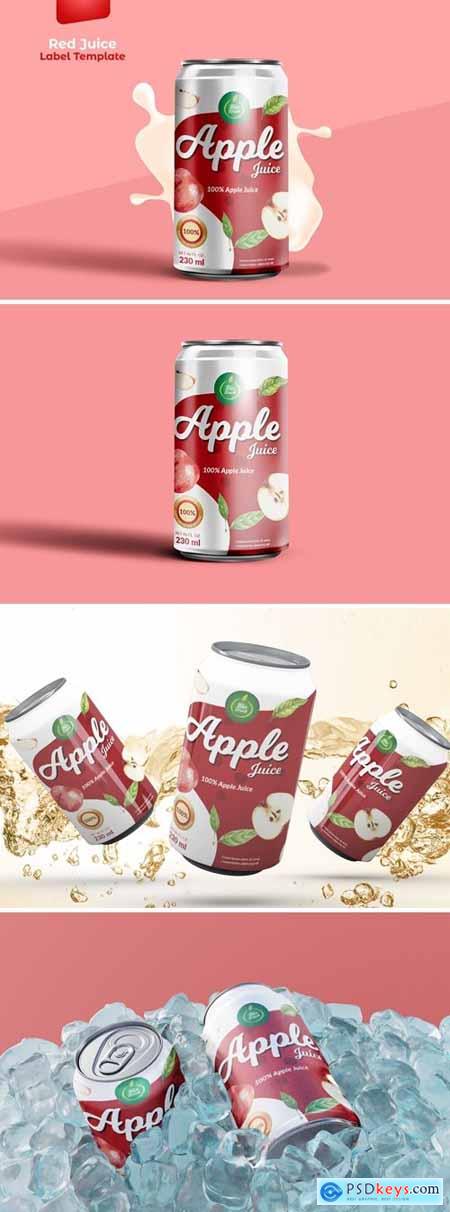 Juice Can Packaging Template