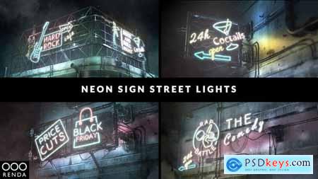 Neon Sign Street Lights 23779129