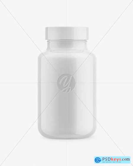 Glossy Plastic Pills Bottle Mockup 56218