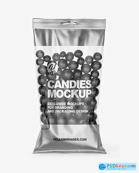 Bag With Candies Mockup 56307