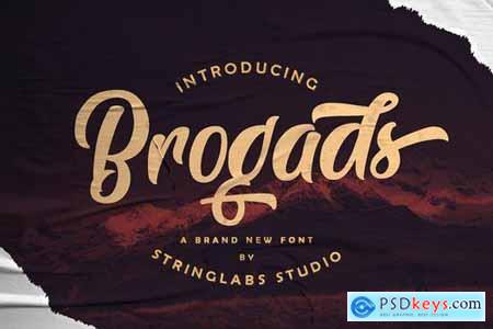 Brogads - Bold Script Retro Font 4616181