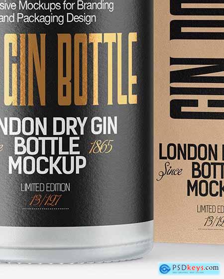 Download Frosted Glass Gin Bottle with Box Mockup 56274 » Free Download Photoshop Vector Stock image Via ...