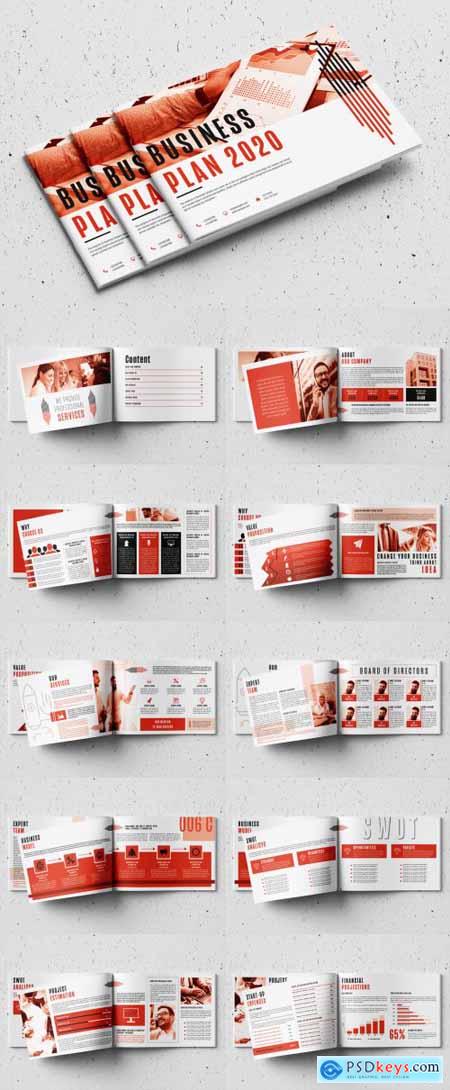 Business Plan Layout with Red Accents 326736974