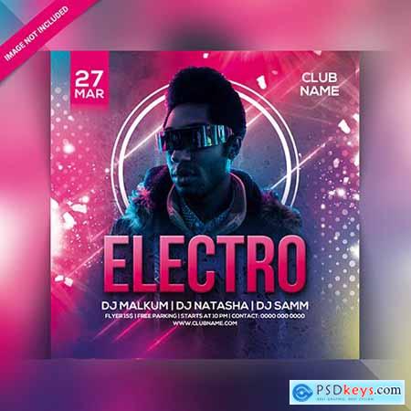 Electric party night flyer