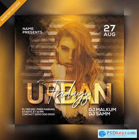 Urban party flyer template