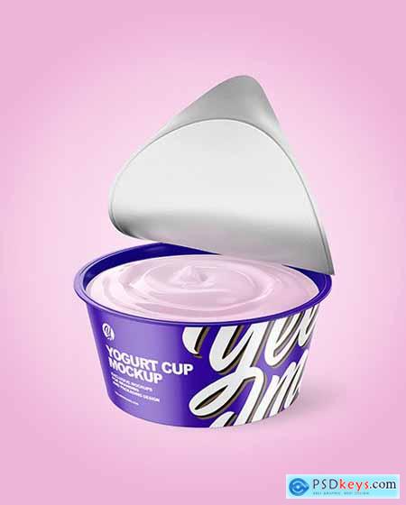 Download Opened Glossy Yogurt Cup Mockup 56225 » Free Download Photoshop Vector Stock image Via Torrent ...