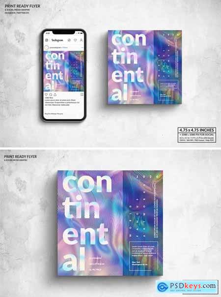 Continental Music Square Flyer & Social Media Post