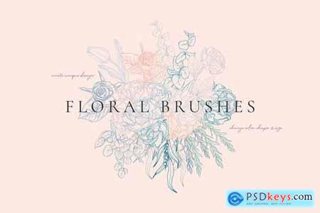 Floral Flexible Illustrator Brushes