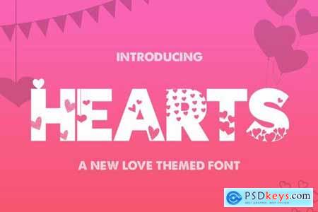 Hearts Silhouette Font