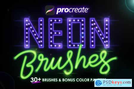 30+ Procreate Neon Brushes 4613024