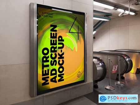 Metro Underground Ad Scr. MockUp Set 4609009