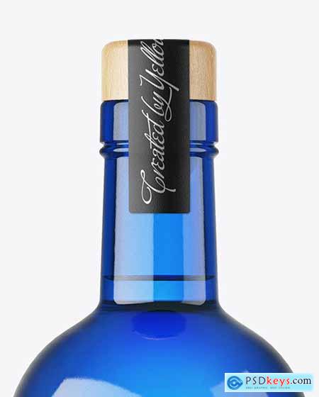 Blue Glass Gin Bottle Mockup 54916
