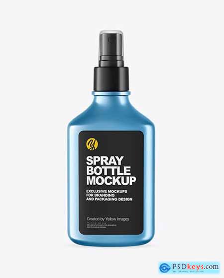 Metallic Spray Bottle Mockup 56244