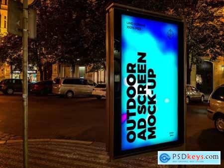 Outdoor Night Ad Screen MockUps 3 4583984
