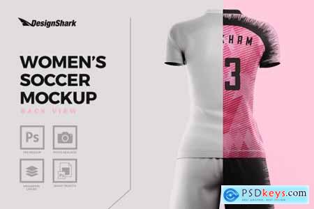 Womens Soccer Kit Mockup - Back 4584744