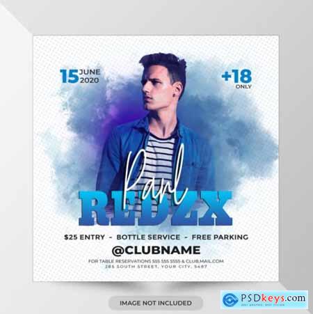 Dj party flyer template549