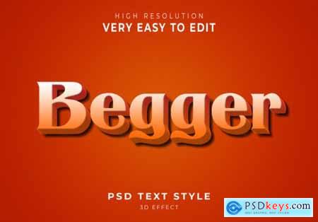 Amazing begger 3d text effect