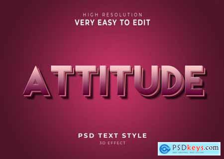 Amazing attitude 3d text effect