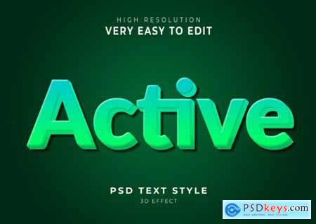 Active modern 3d text effect