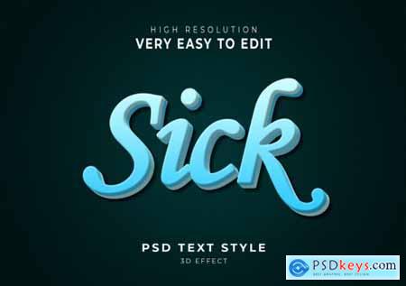 Sick 3d modern text effect