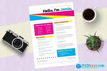 InDesign Resume Template (Colorful CMYK)