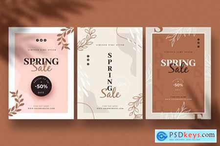 Abstract Spring Sale Flyers