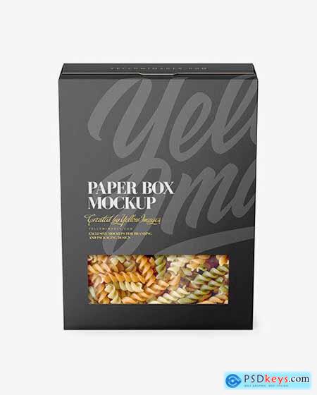 Paper Box with Tricolor Pasta Mockup 56462