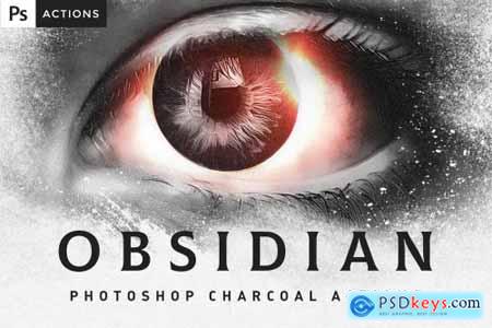 OBSIDIAN Charcoal Photoshop Actions 4530907