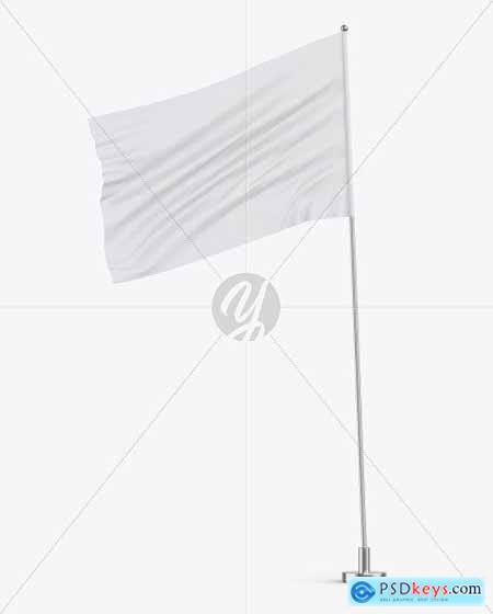 Matte Flag w- Metallic Pole Mockup 56473
