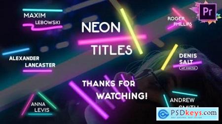 Neon Lights Titles Premiere Pro MOGRT 25943502