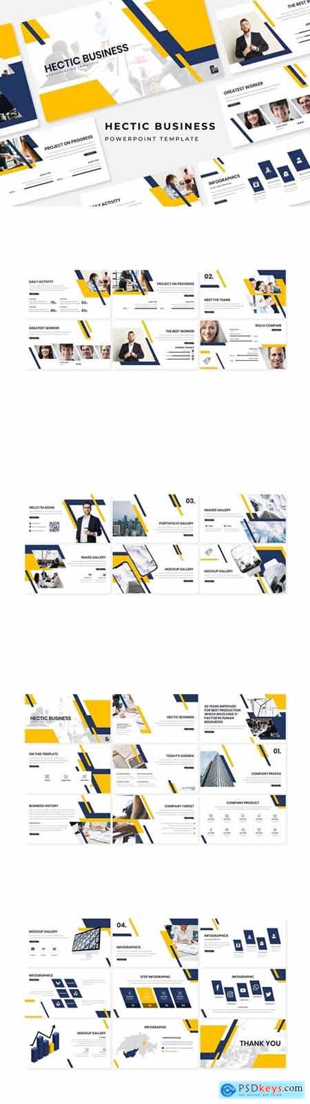 Hectic Business Powerpoint, Keynote and Google Slides Templates