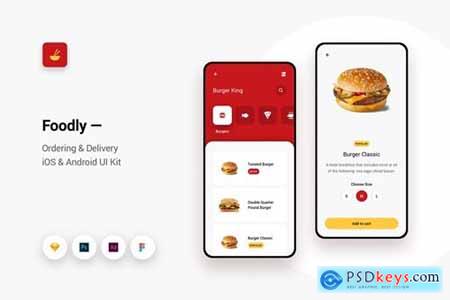 Foodly - Ordering Delivery iOS & Android UI Kit 11