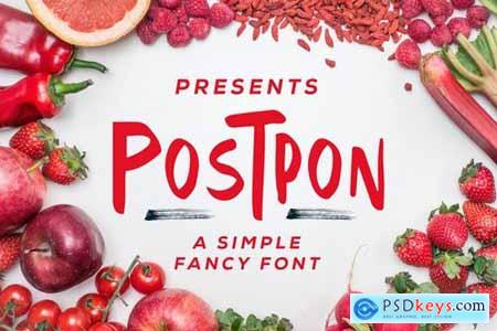 Postpon - Simple Fancy Font