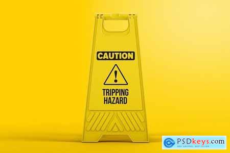 Download Plastic Caution Floor Sign Board Mockup » Free Download Photoshop Vector Stock image Via Torrent ...