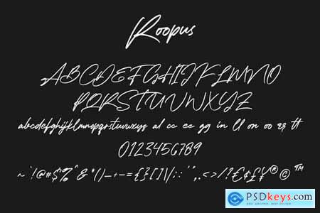 Roopus Signature Font