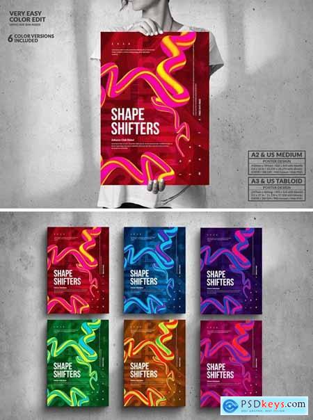 Shape Shifters Party - Big Music Poster Design