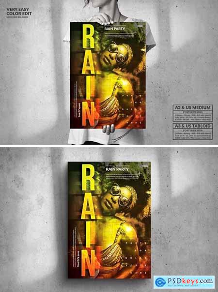 Rain Party - Big Music Poster Design