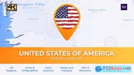 Travel Map USA United States of America 25922874