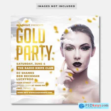 Gold party flyer