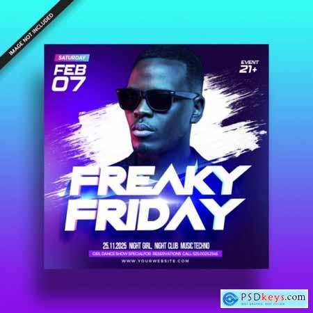 Freaky friday event party music club flyer