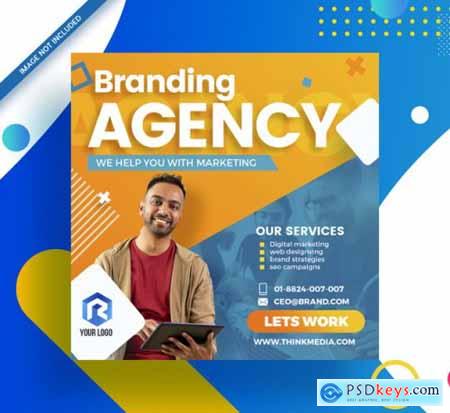 Branding agency corporate social media modern banner