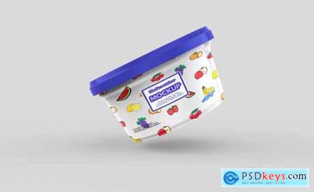 Plastic food container mockup