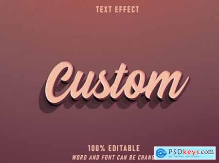 Custom text retro style effect editable style vintage