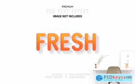 Editable fresh 3d text effect template