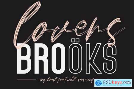 Lovers Brooks SVG Brush Font Free Sans